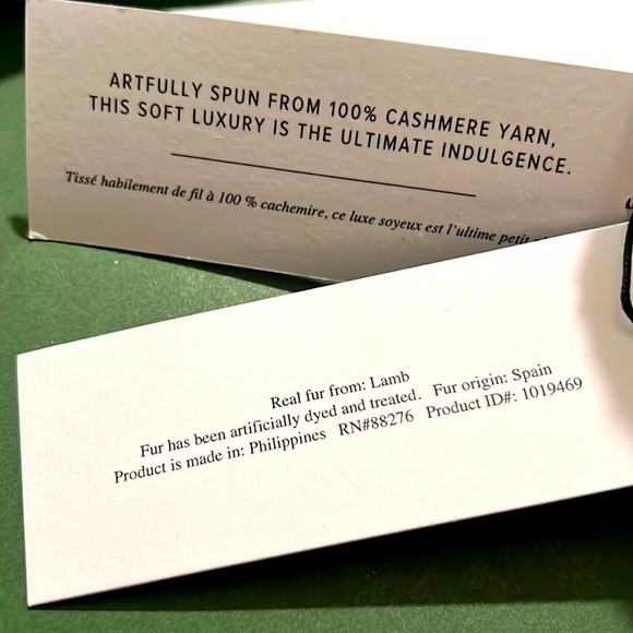 UGG TRI POM 100% CASHMERE CHARCOAL HEATHER HAT - Picture 4 of 11